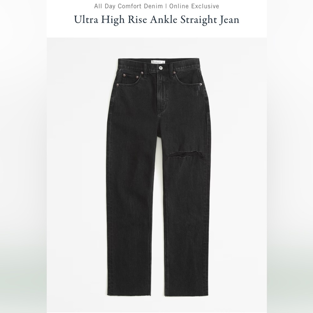 Abercrombie Ultra high rise - ankle straight jean - size 24